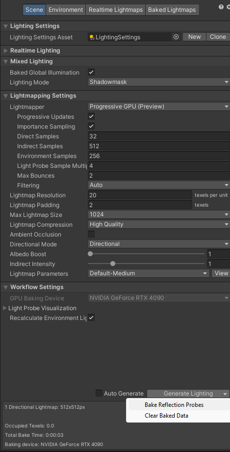 Lightmap Settings