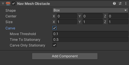 Nav Mesh Obstacle